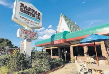  ?? STEPHEN M. DOWELL/ORLANDO SENTINEL ?? Pappas Drive In in New Smyrna Beach.