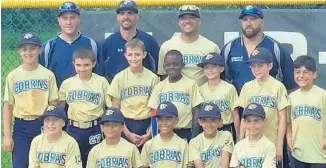  ?? SUBMITTED PHOTO ?? The West Pines Cobras 9-under division squad has qualified for Disney’s Wide World of Sports World Series for the second straight year, thanks to their play in the recent Super NIT Tournament in Vero Beach. From left, front row: Joey Nader, Eric Vega,...