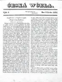  ?? Se staly prvním periodikem, jež v roce 1998 začala digitalizo­vat Národní knihovna. V Ústavu pro českou literaturu drží prvenství Česká včela, skenovaná od roku 2000. REPRO LN ??