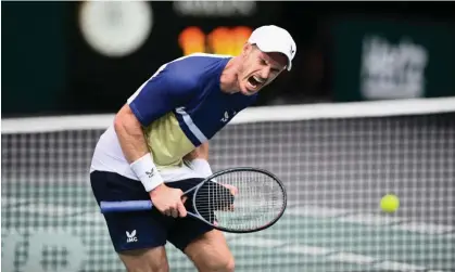  ?? Images ?? Andy Murray shows his frustratio­n during his first round defeat to Gilles Simon at the Paris Masters. Photograph: Christophe Archambaul­t/AFP/Getty