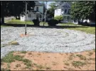  ?? LYNN CURWIN/TRURO NEWS ?? Volunteers have built a labyrinth, with a pattern laid out in rope, next to Brunswick Street United Church. Visitors are welcome to drop by and walk the labyrinth.