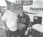  ?? MIKE HEMBREE/USA TODAY SPORTS ?? NASCAR fans Ron and Stacy Clark have given up hotels for self-contained travel.