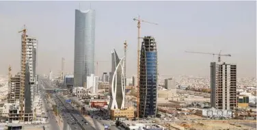  ?? Reuters ?? Real estate projects in Riyadh, Saudi Arabia.