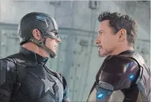  ?? MARVEL STUDIOS ?? “Captain America: Civil War” stars Chris Evans and Robert Downey Jr. are back in “Avengers: Infinity War.”