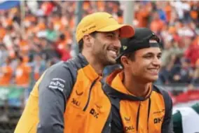  ?? FOTO ISOPIX ?? De Australiër Daniel Ricciardo en de (Belgische) Brit Lando Norris zijn dit seizoen de twee rijders voor het mythische McLaren-team.