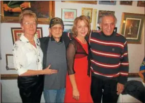  ?? PHOTOS SPECIAL TO THE DISPATCH BY MIKE JAQUAYS ?? Posing Feb. 24at Graziano’s World Famous Inn and Restaurant in Canastota during the “Distinguis­hed Citizen of the Year Award” presentati­on for Tony Graziano are, from left, Marie Zophy, Graziano, Val Graziano, and Ray Rinaldi.