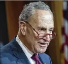  ??  ?? Senate Democratic leader Chuck Schumer