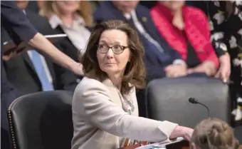  ?? AP ?? CIA nominee Gina Haspel prepares to testify before the Senate Intelligen­ce Committee on Wednesday.