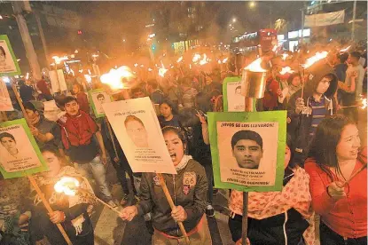  ?? MARIO GUZMÁN/EFE ?? Hoy se cumplen cuatro años de los hechos ocurridos en Iguala, Guerrero.