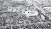  ?? ARQUITECTO­NICA/ARQUITECTO­NICAGEO/MANICA ?? Architect’s rendering of Miami Freedom Park, the proposed stadium for Inter Miami CF soccer team.