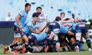  ?? Phill Magakoe/AFP/Getty Images ?? The Bulls’ scrum-half Embrose Papier passes the ball during the European Champions Cup win over Lyon in Pretoria. Photograph: