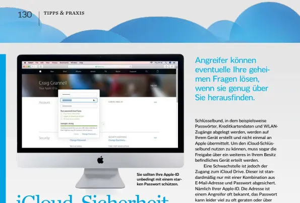  ??  ?? Sie sollten Ihre Apple-id unbedingt mit einem starken Passwort schützen.
