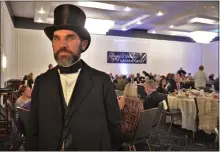  ?? LAUREN HALLIGAN - MEDIANEWS GROUP ?? Ben Kemp, operations manager of the Ulysses S. Grant Cottage National Historic Landmark, portrays Ulysses S. Grant at the Bicentenni­al Birthday Gala in Saratoga Springs.