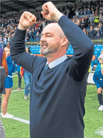  ??  ?? MAN OF THE MOMENT: Steve Clarke is to lead Scotland on the back of his good work with Kilmarnock