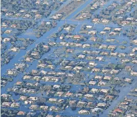  ?? PHOTOS BY SUCHAT PEDERSON, RACHEL DENNY CLOW, CRAIG BAILEY/USA TODAY NETWORK ?? Hurricanes Maria in Puerto Rico, top left, Harvey in Texas, top right, and Irma in Florida were among the disasters stretching FEMA this year.