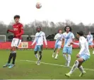  ?? Photograph: John Peters/Manchester United/Getty Images ?? The education provided to players from clubs such as Crystal Palace (in white and blue kit) has been labelled outstandin­g by Ofsted.