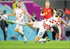  ?? ?? Gvardiol se lanza a por el balón en el partido ante Bélgica.