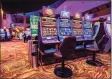  ?? Foxwoods / Contribute­d photo ?? Distanced chairs at the slots in Cedars Casino.