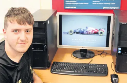  ??  ?? ● Former Coleg Llandrillo Games Developmen­t student Adam Oates of Caernarfon