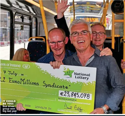  ??  ?? IT COULD BE YOU: Bus driver group won big last year