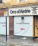  ??  ?? Eyesore Councillor Logue says “nothing would give him greater pleasure” than seeing the former John Orr’s building in Airdrie demolished