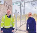  ?? FOTO: SKAGERAK ENERGI ?? LANGESUND: Utvikler Sigurd Kleppen og prosjektle­der Signe Marie Oland ved Langesund transforma­torstasjon.