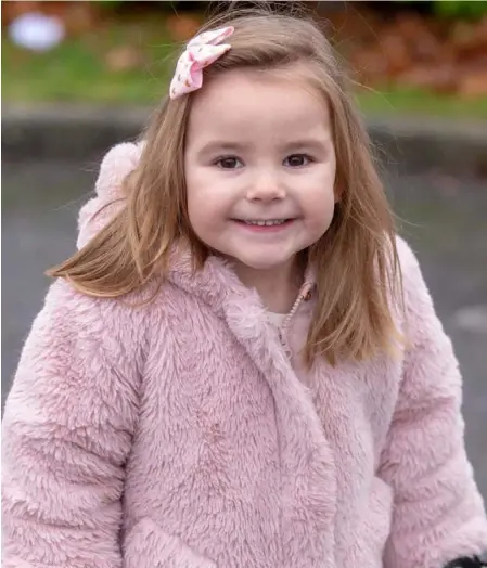  ??  ?? A campaign has been launched to help raise €100,000 for Sophia Griffin who was diagnosed with Spastic Diplegic Cerebral Palsy and PVL of the brain just after her second birthday in 2017.