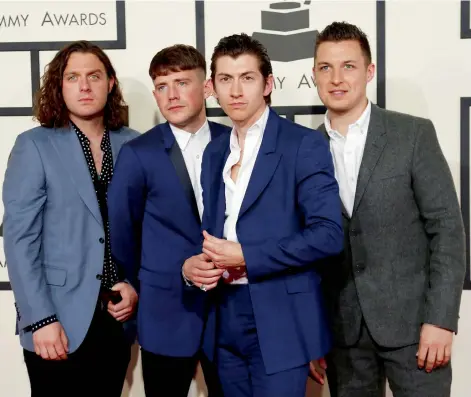  ??  ?? Artic Monkeys band members, Nick O’Malley, Jamie Cook, Alex Turner and Matt Helders