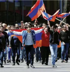  ?? LaPresse ?? 1,5 milioni La mega-marcia di ieri a Erevan