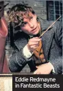  ??  ?? Eddie Redmayne in Fantastic Beasts