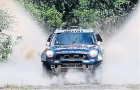  ??  ?? Mini driver Nasser Al-Attiyah during the 11th stage.