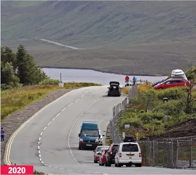  ??  ?? Nearly empty: The same spot on Skye yesterday shows how few visitors the isle has now