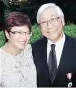  ??  ?? Cathy Makihara saw husband Robert Banno receive Japan’s Rising Sun award for promoting mutual understand­ing and friendship.
