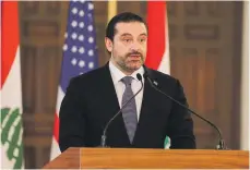  ??  ?? Saad Hariri says on Lebanese TV he resigned from his post last year to shake up and unite his country