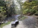  ?? PHOTO PROVIDED ?? This bench in the Saratoga Spa State Park is dedicated to former state parks commission­er and longtime Saratoga Springs resident Alexander “Sam” Aldrich.