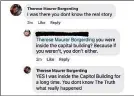  ??  ?? Borgerding made posts on social media about her involvemen­t, including one that read, “YES I was inside the Capitol Building for a long time,” the court document stated.