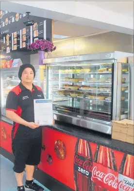  ??  ?? SOPHAON (Peter) Tun from the Bake House in Dannevirke with his plaque for the Top Ten Gourmet Pie he entered in the Bakels NZ Supreme Pie Awards.