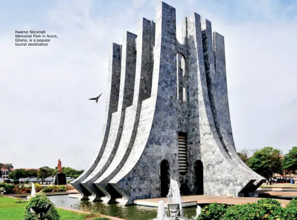  ??  ?? Kwame Nkrumah Memorial Park in Accra, Ghana, is a popular tourist destinatio­n