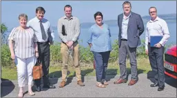  ??  ?? Left to right: Alyson Smith, Chris Vind, Fraser MacDougall, Jane Henderson, John MacLellan and Ged Kilcoin in Mallaig.