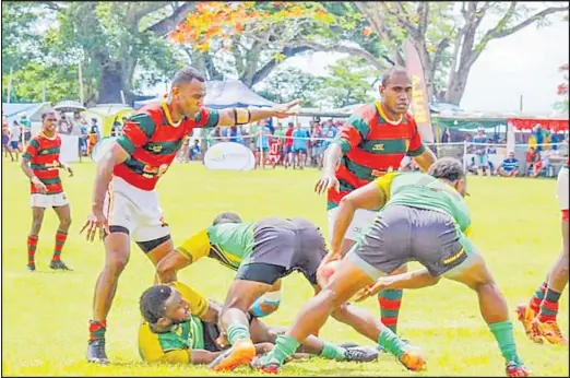  ?? Picture: JOVESA NAISUA/FILE ?? Action from the Wairiki 7s tournament which is an annual Fijian rugby event sponsored by Paradise Beverages (Fiji) Ltd.