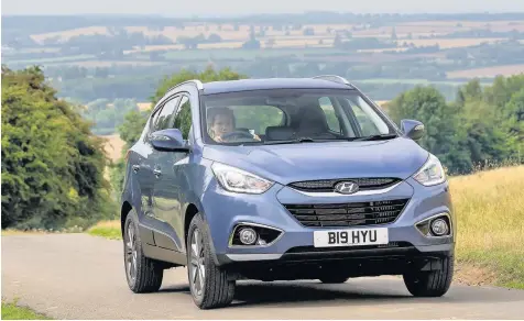  ??  ?? The Hyundai ix35 is a good looking, chunky vehicle with all the right 4x4 pointers