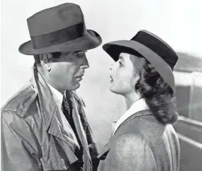  ?? MILWAUKEE JOURNAL SENTINEL FILES ?? “Casablanca,” starring Humphrey Bogart and Ingrid Bergman, won an Academy Award for best picture. It opened in November 1942, just after Allied troops landed in Casablanca.