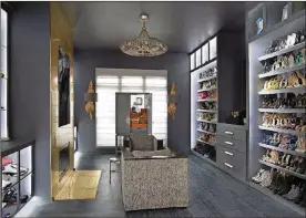  ??  ?? Kimberly Mcdonald’s custom-built shoe closet was formerly a living room.