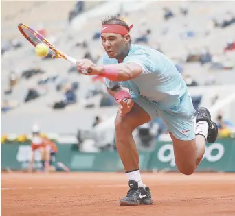  ??  ?? Rafael Nadal, mercredi, à Paris. - Associated Press: Christophe Ena