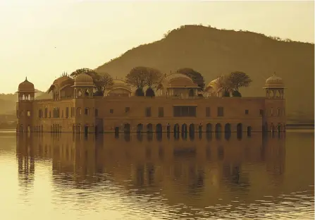  ??  ?? Jal Mahal (Water Palace) seemingly floats on Jaipur’s Man Sagar Lake