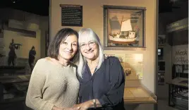  ?? DIRK SHADD Tampa Bay Times/TNS ?? Margot Benstock, left, and Irene Weiss pose at the Florida Holocaust Museum in St. Petersburg. They have parents who escaped the Nazis due to heroic people in Denmark.