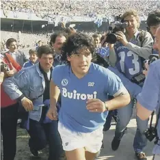  ??  ?? 0 Diego Maradona played for Napoli between 1984 and 1991