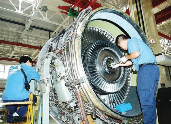  ??  ?? Engine MRO is big