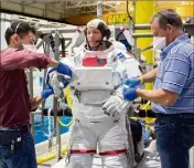  ?? (Photo AFP) ?? Thomas Pesquet, ici à l’entraîneme­nt à la Nasa.