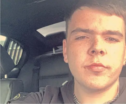  ??  ?? CAUGHT WITH DRUGS: Aaron Hutchison was found guilty of driving into the path of a police car and possessing cannabis.